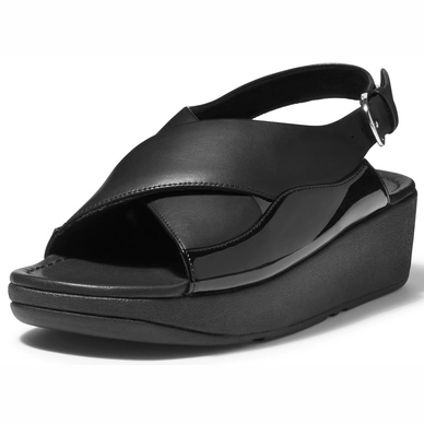 FitFlop Women Myla Leather Back Strap Sandals Black Onlybrands