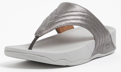FitFlop Women Walkstar Toe Post Leather Pewter