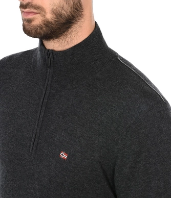 Trui Napapijri Damavand Half Dark Grey Mel