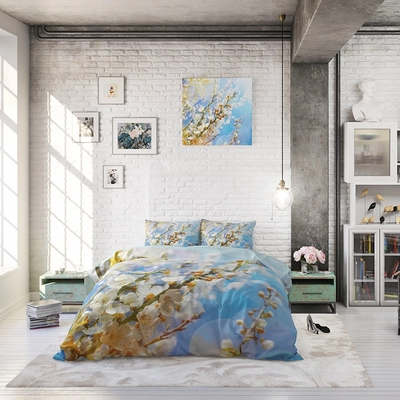 Dekbedovertrek Dreamhouse Blossom Light Blue Katoen_4