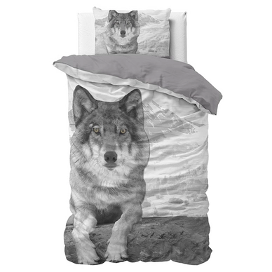 Dekbedovertrek Dreamhouse Wolf Nature Grey Katoen_5