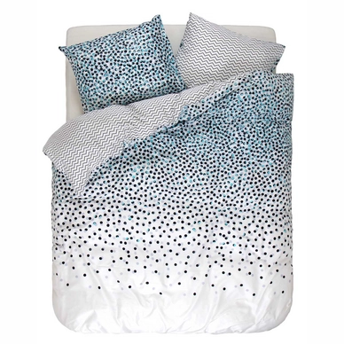 Taies d'oreiller Esprit Dila Blue Satin de Coton (65 x 65 cm)