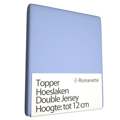 Topper Spannbettlaken Romanette Blau (Double Jersey)