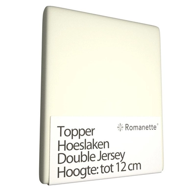 Topper Hoeslaken Romanette Ivoor (Double Jersey)