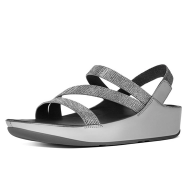 FitFlop Crystall Z-Strap Sandal Pewter