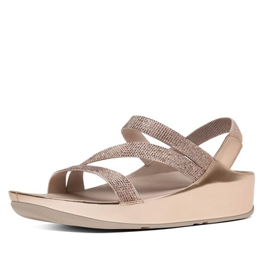 FitFlop Crystall Z-Strap Sandal Rose Gold