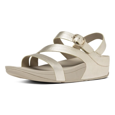 FitFlop The Skinny Z-Cross Sandals Leather Pale Gold