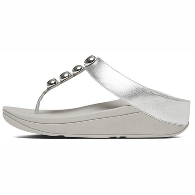 Slipper FitFlop Rola™ Leather Silver