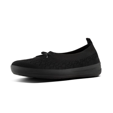 FitFlop Uberknit Slip On With Bow All Black