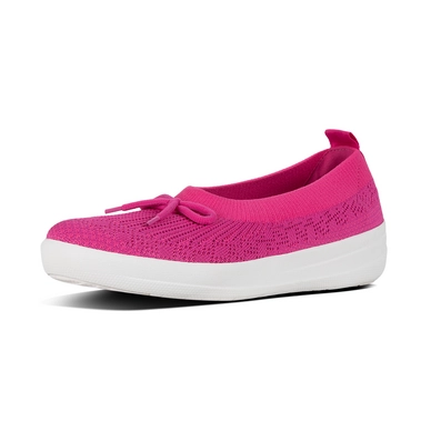 FitFlop Uberknit™ Slip-On Ballerina With Bow Psychedelic Pink Mix