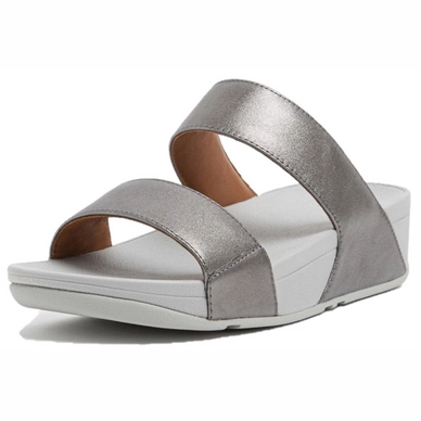 FitFlop Women Lulu Slide Leather Pewter