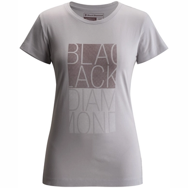 T-Shirt Black Diamond Women Ss Bd Block Tee Aluminum