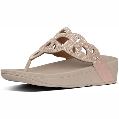 FitFlop Women Elora Crystal Toe Thongs Rose Gold