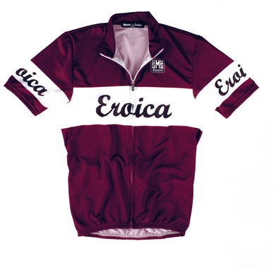 Fietsshirt Santini Eroica Jersey Vino Print