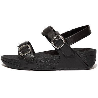 FitFlop Lulu Adjustable Sandal Leather All Black Damen