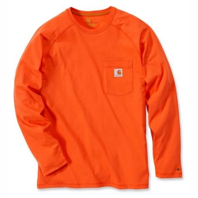 T-Shirt Carhartt Men Force Cotton T-Shirt L/S Orange