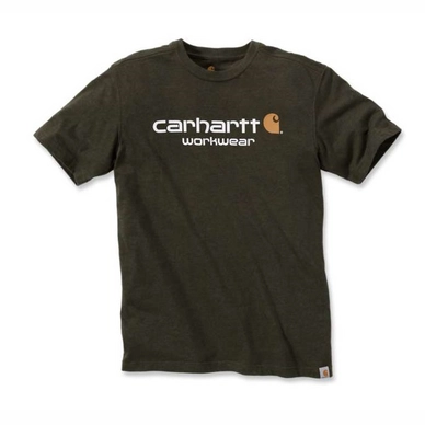T-Shirt Carhartt Men Core Logo Workwear T-Shirt S/S Moss Heather