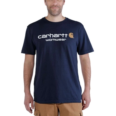T-Shirt Carhartt Men Core Logo Workwear T-Shirt S/S Navy
