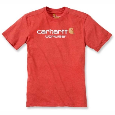 T-Shirt Carhartt Men Core Logo Workwear T-Shirt S/S Chili Heather