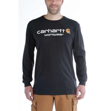 T-Shirt Carhartt Men Maddock Core Logo T-Shirt L/S Black
