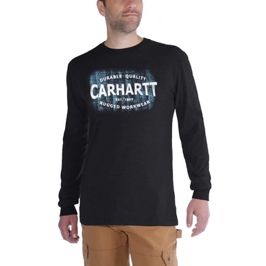 T-Shirt Carhartt Men Graphic Rugged Workw. T-Shirt L/S Black