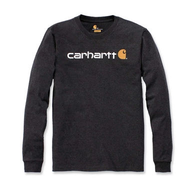 Shirt Carhartt Men Core Logo L/S Carbon Heather