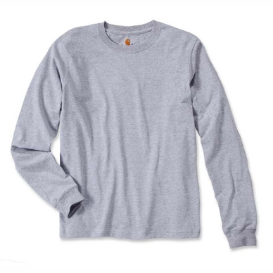 Shirt Carhartt Men Sleeve Logo L/S Heather Grey