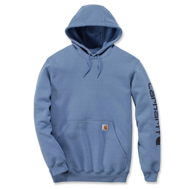 Trui Carhartt Men Sleeve Logo Hooded Sweatshirt French Blue