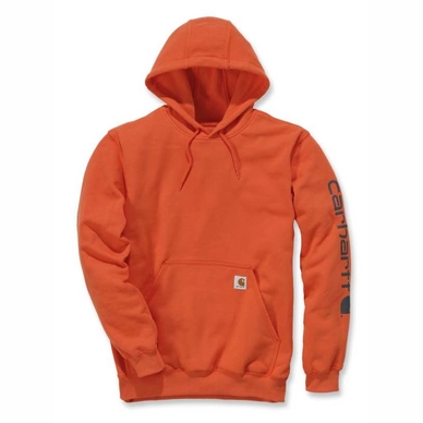 Trui Carhartt Men Sleeve Logo Hooded Sweatshirt Orange
