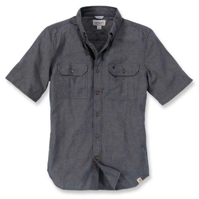 Blouse Carhartt Men S/S Fort Solid Shirt Black Chambray