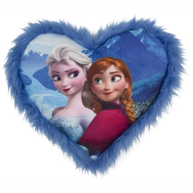 Sierkussen Frozen Elsa en Anna Hart Paars (33 x 33 cm)