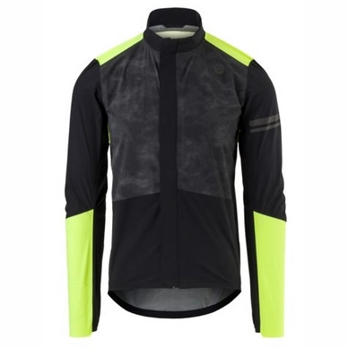 Veste de Cyclisme AGU Men Essential Prime Rain II High Visibility Black Reflection