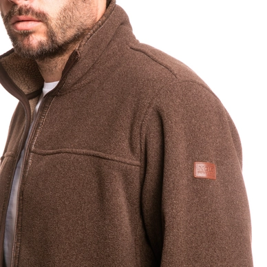 Dark Brown Aigle Garrano Polartec Fleece Jacket Mouton Marron 
