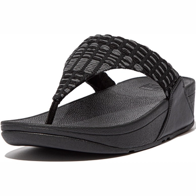 FitFlop Women Lulu Toe Post Art Denim All Black