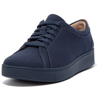 FitFlop Women Rally Tennis Sneaker Canvas Midnight Navy