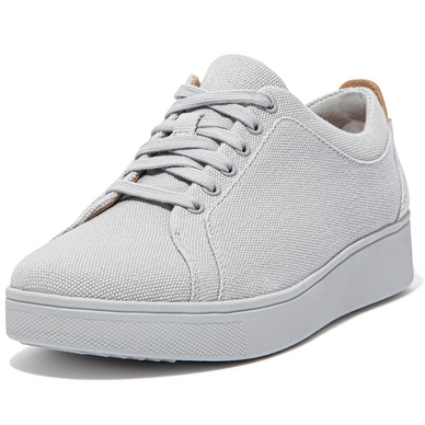 FitFlop Women Rally Tennis Sneaker Canvas Soft Grey