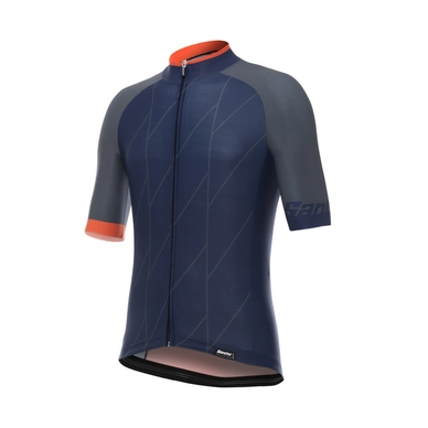 Fietsshirt Santini Men Ace Short Sleeve Nautica Blue