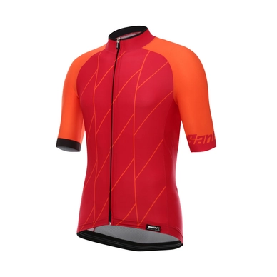Fietsshirt Santini Men Ace Short Sleeve Red