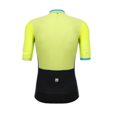 Fietsshirt Santini Men Sleek 99 Short Sleeve Yellow