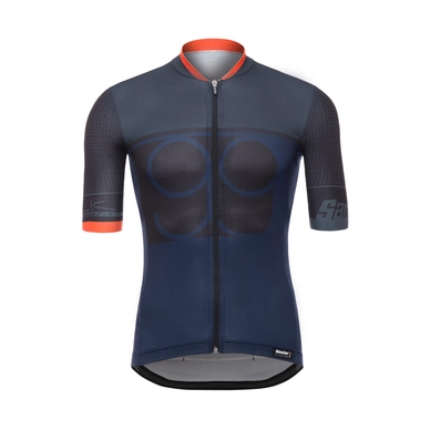 Fietsshirt Santini Men Sleek 99 Short Sleeve Grey