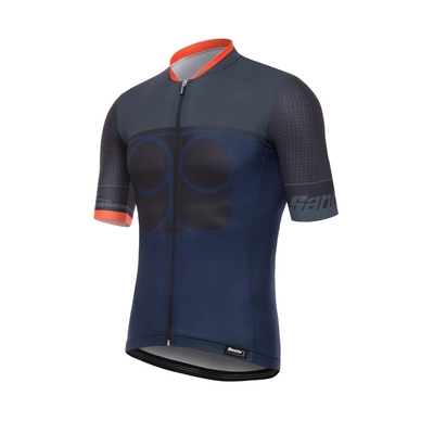 Fietsshirt Santini Men Sleek 99 Short Sleeve Grey