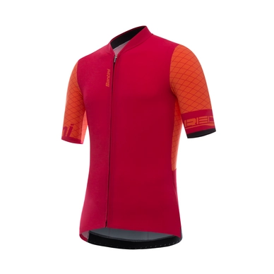 Fietsshirt Santini Men Redux Short Sleeve Red