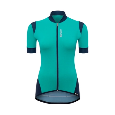Fietsshirt Santini Women Wave Short Sleeve Full Zip Purple
