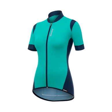 Fietsshirt Santini Women Wave Short Sleeve Full Zip Purple