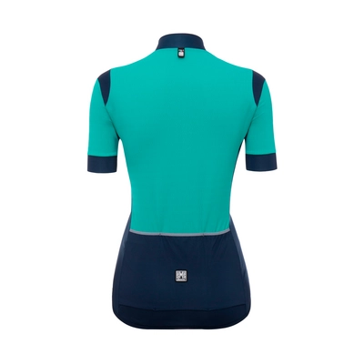 Fietsshirt Santini Women Wave Short Sleeve Full Zip Purple