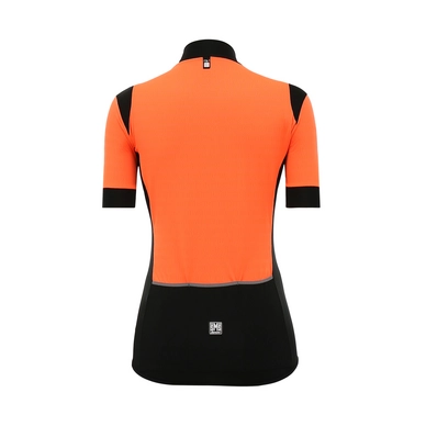 Fietsshirt Santini Women Wave Short Sleeve Full Zip Orange
