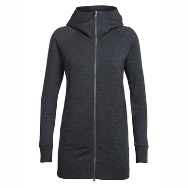 Jacke Icebreaker Dia Long Hooded Jacket Jet Heather Damen