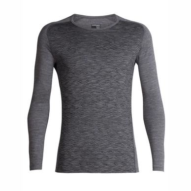 Ondershirt Icebreaker Mens 200 Oasis Deluxe Raglan LS Crewe Fall Line Gritstone Heather