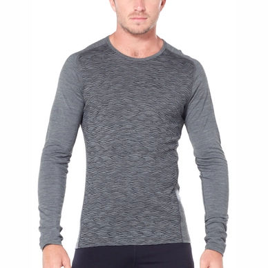 Ondershirt Icebreaker Mens 200 Oasis Deluxe Raglan LS Crewe Fall Line Gritstone Heather