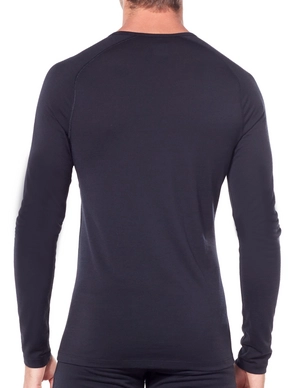 Ondershirt Icebreaker Mens 200 Oasis Deluxe Raglan LS Crewe Single Line Ski Black